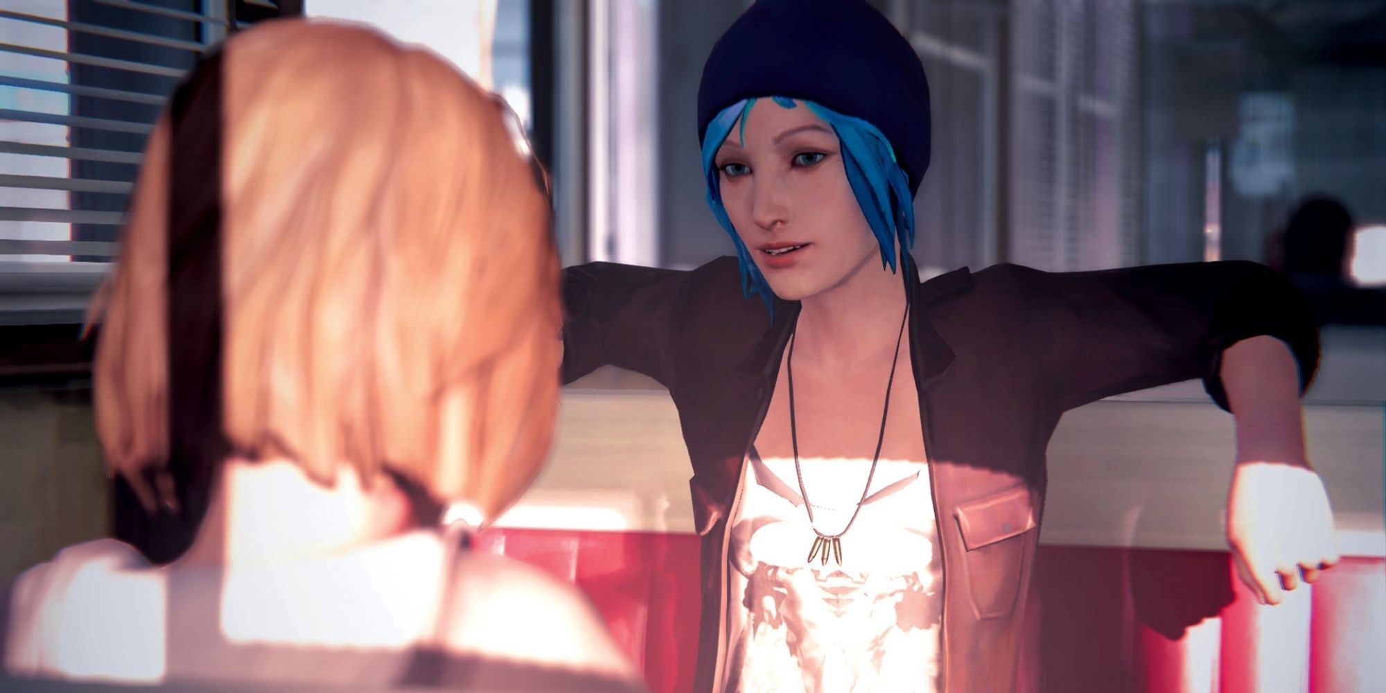 Chloe Price life is strange talking in diner