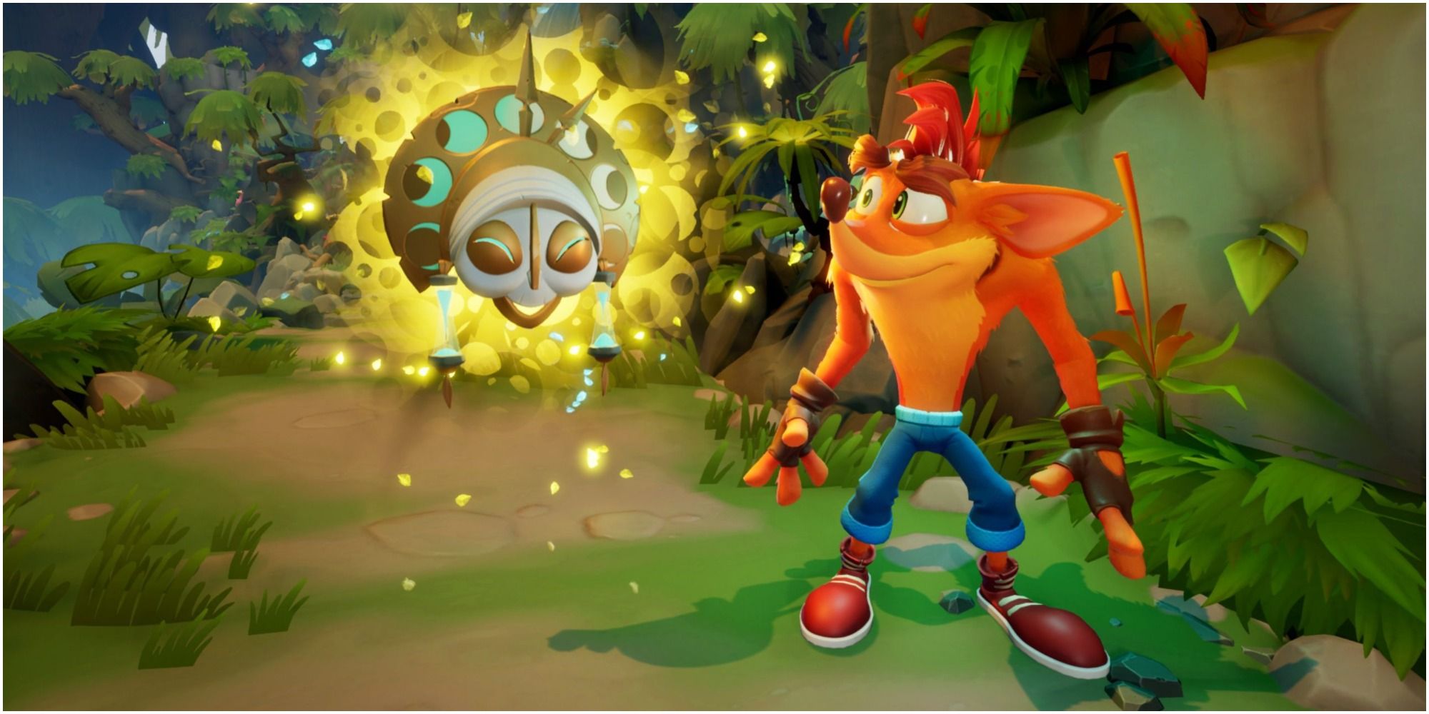 Crash Bandicoot 4 It's About Time Crash Approached By Golden Mask