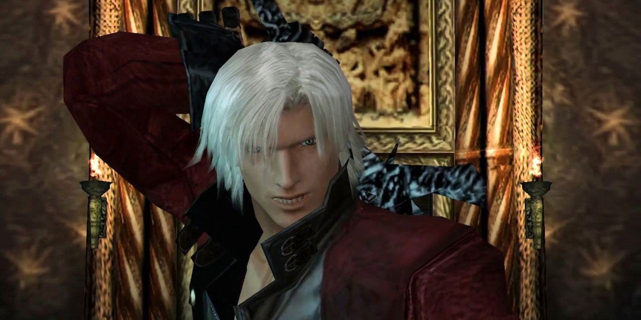 Devil May Cry 2 Dante reaching for Rebellion on his back