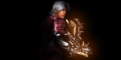 Dante in a fighting stance with Ifrit