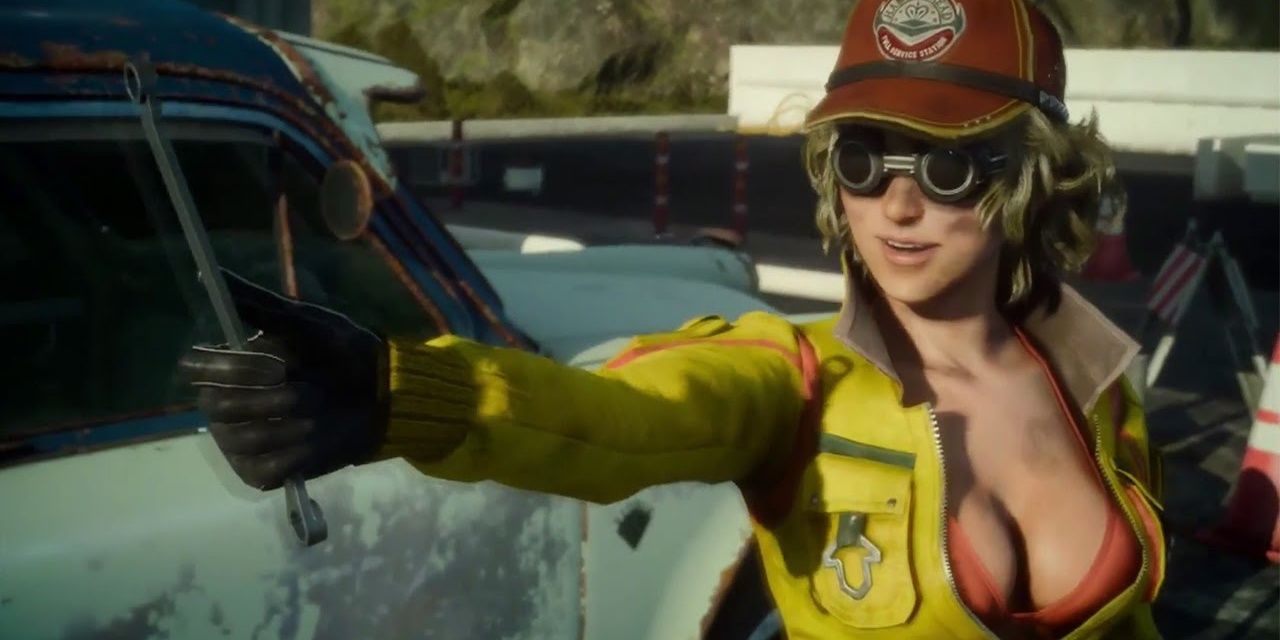 An in-game image of Cindy wearing goggles