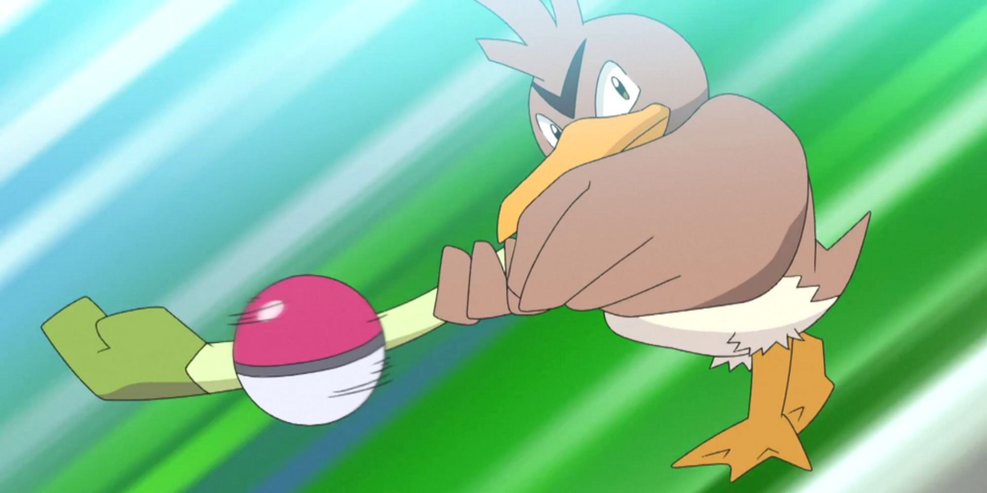 Pokemon with their pokeball, Farfetch'd