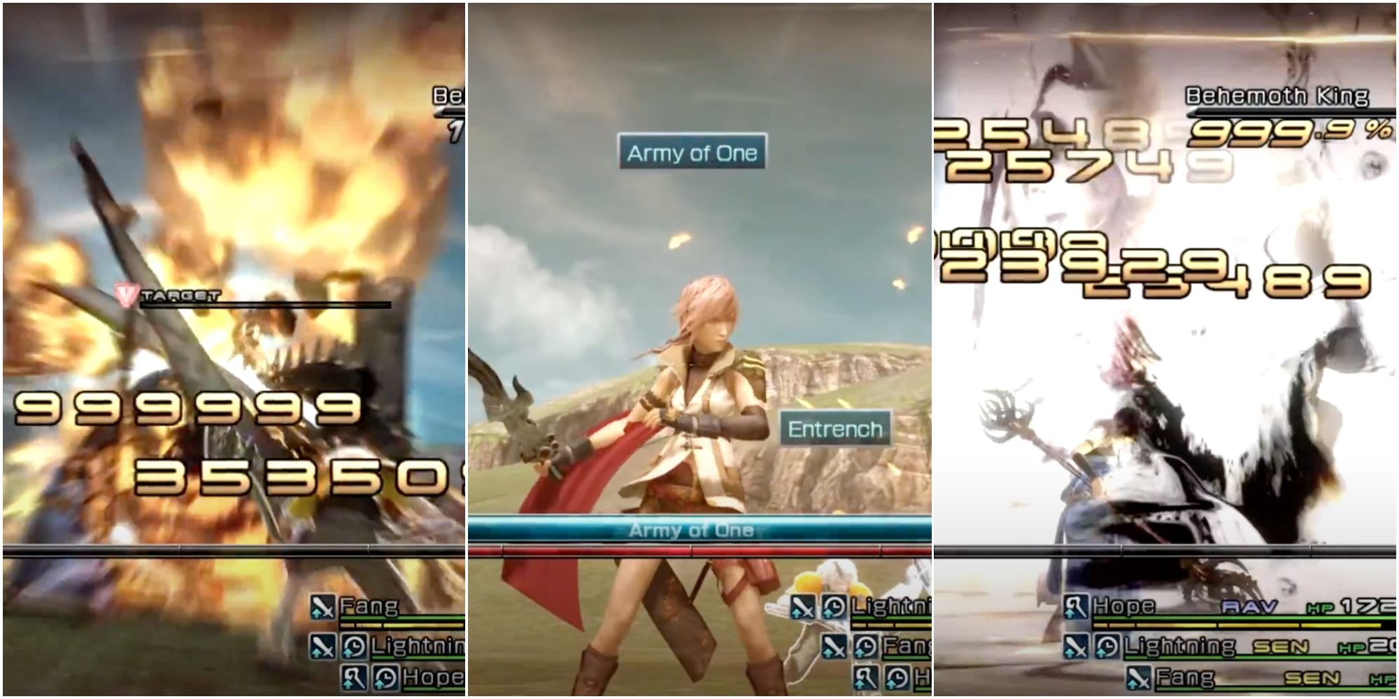 Devastating Limit Breaks/Full ATB Skills from Final Fantasy 13 like Lightning's Army of One