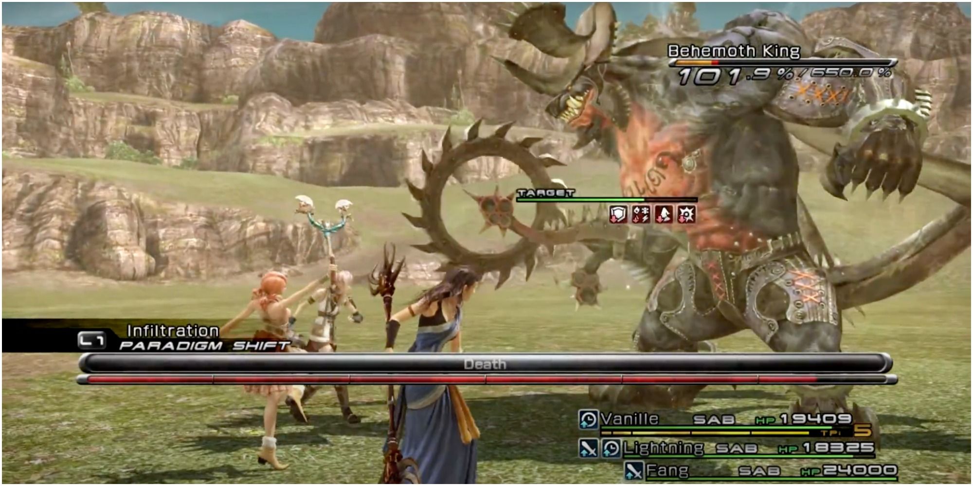 Vanille's Full ATB Skill in Final Fantasy 13 - Death