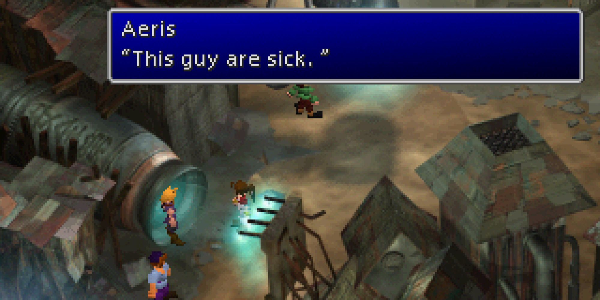This Guy Are Sick mistranslated dialogue in Final Fantasy 7.