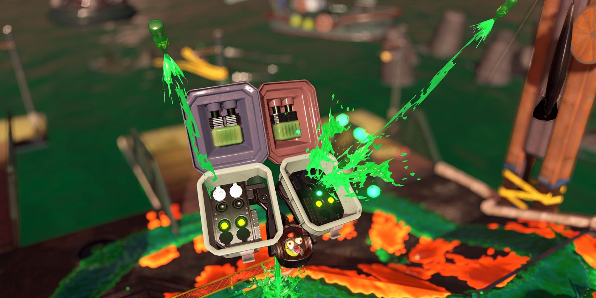 Splatoon 2 Flyfish launching missiles