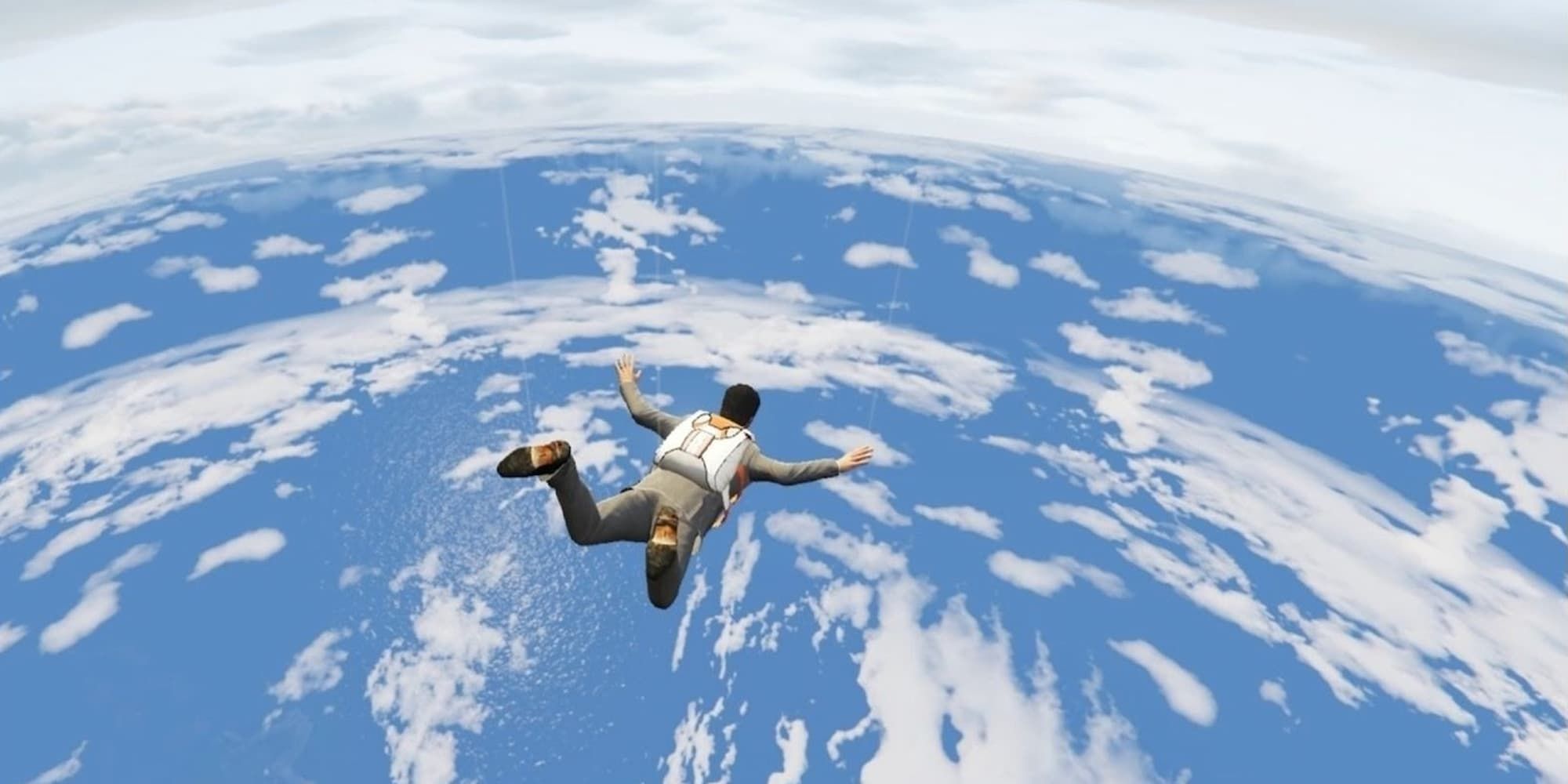 GTA 5 Skydiving from the top of the map