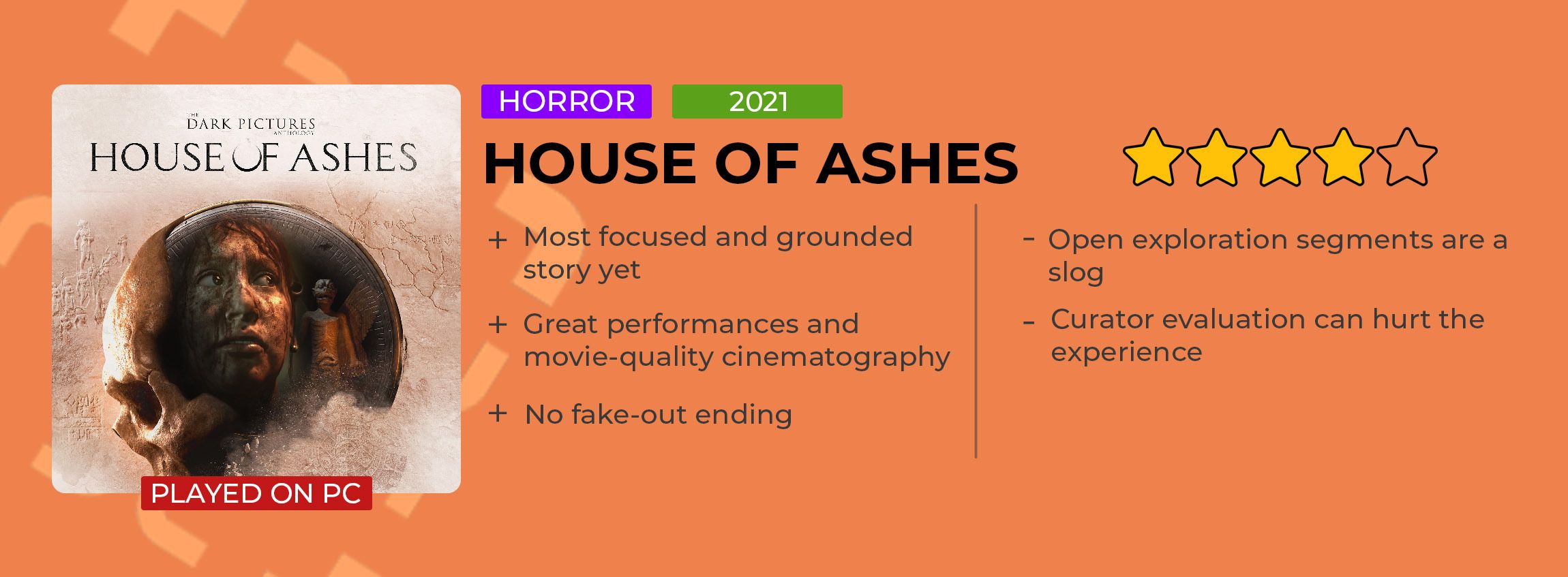 House of Ashes Review Card