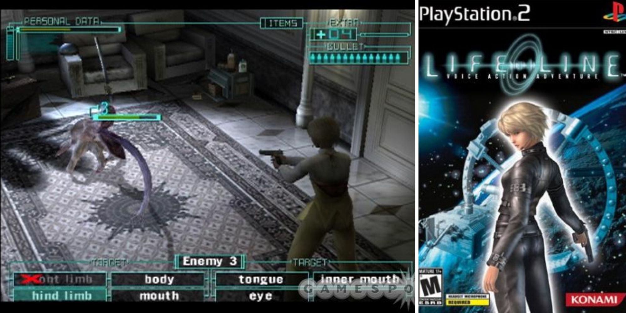 Lifeline gameplay and PlayStation 2 box art