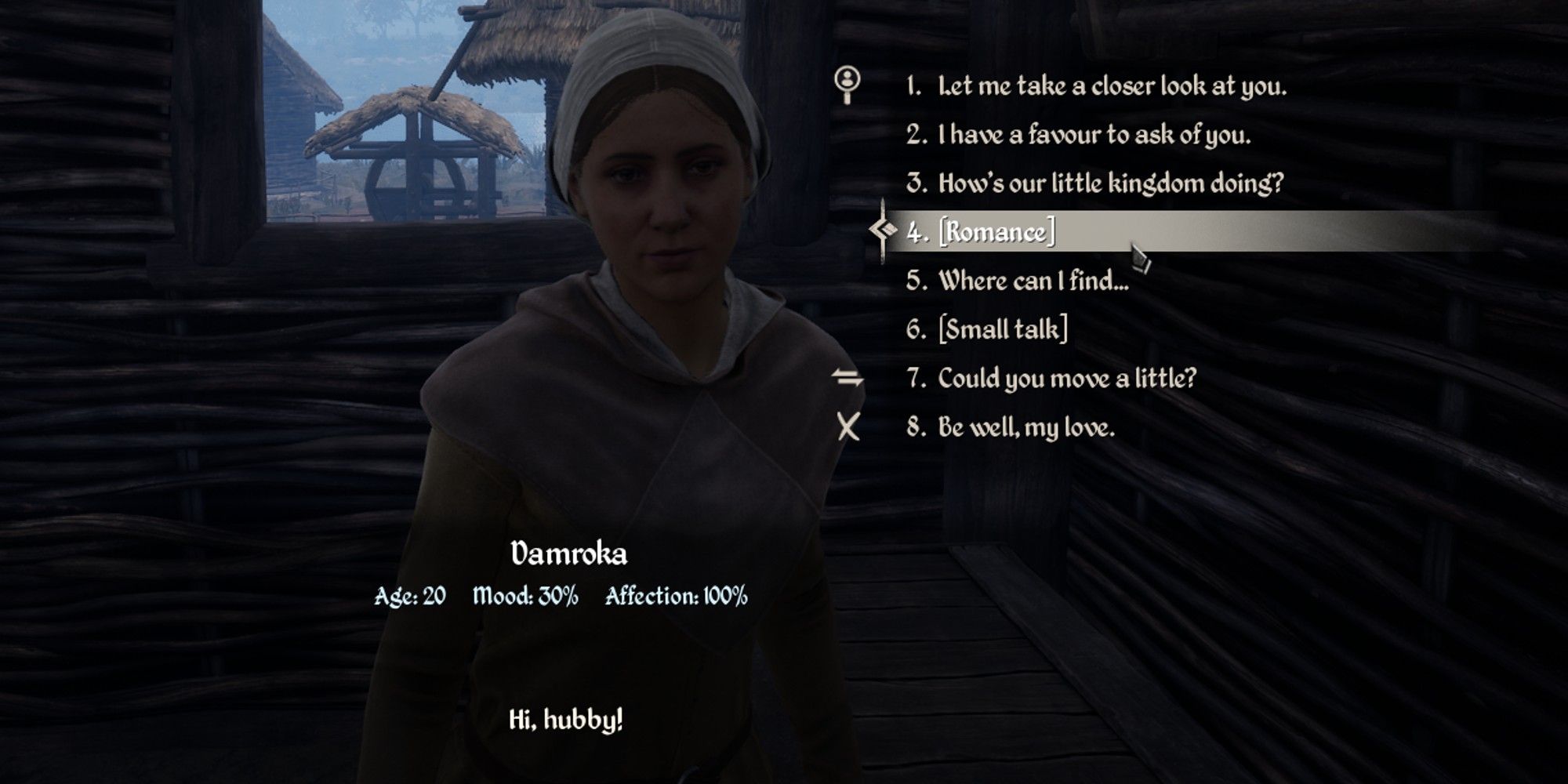 A player talking to his wife
