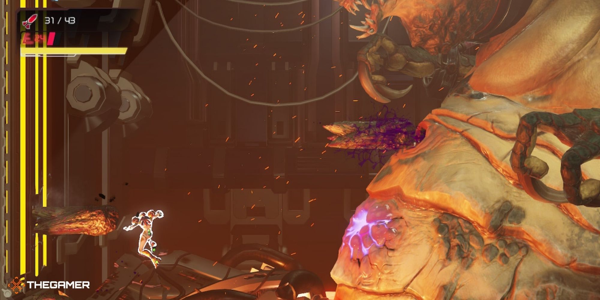 Metroid Dread - Kraid Boss Battle - Projectile Spikes