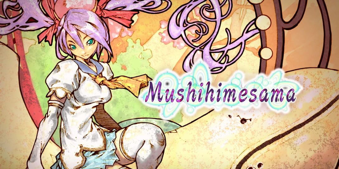 Mushihimesama title screen art showing main character