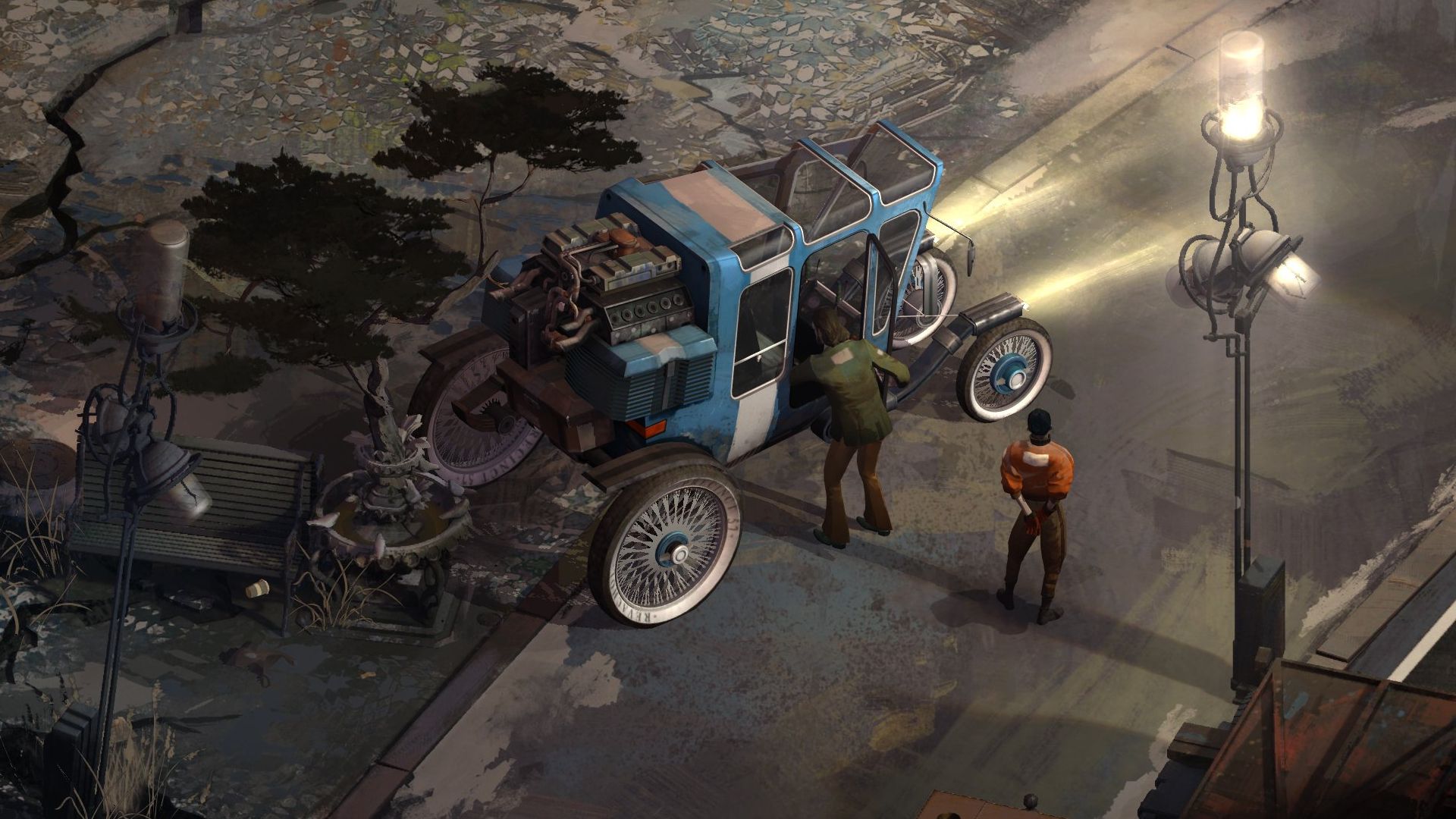 Disco Elysium screenshot fo Harry and Kim.