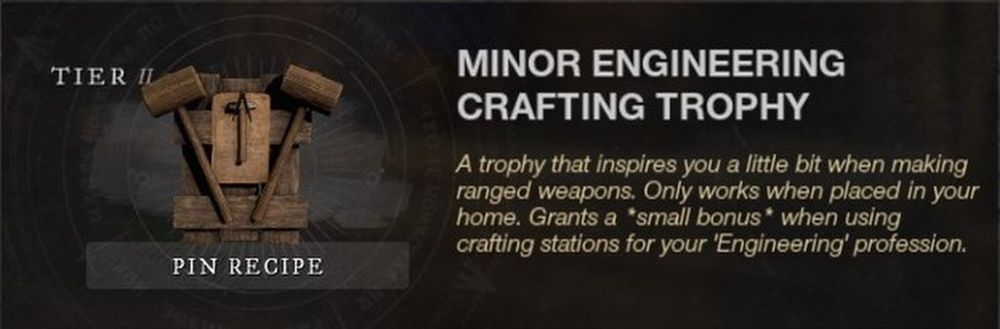 New World Engineering Crafting Trophy