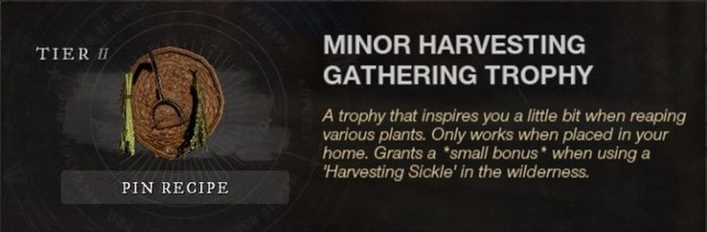 New World Harvesting Gathering Trophy