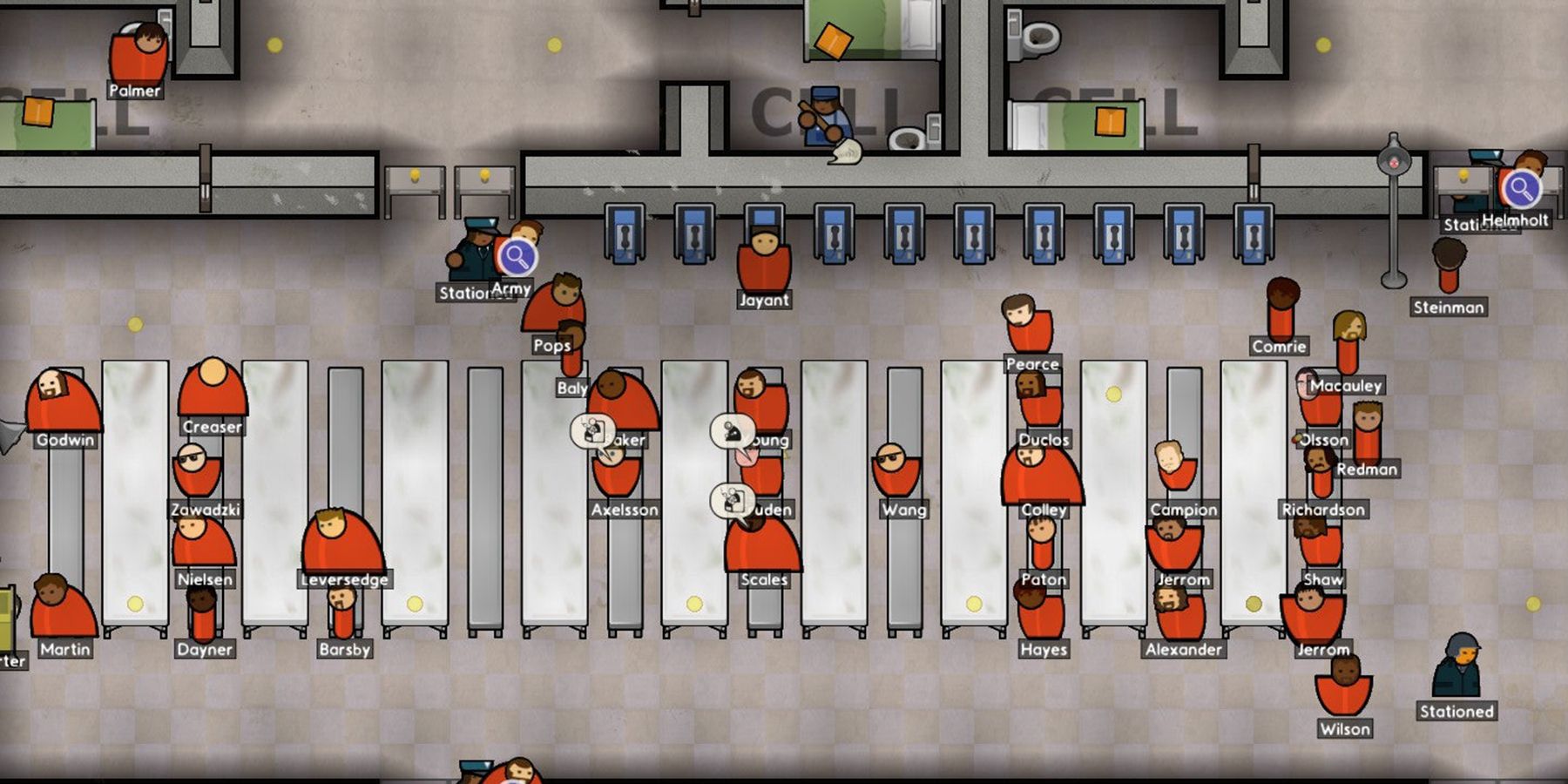 Prison Architect Canteen With Phone Booths