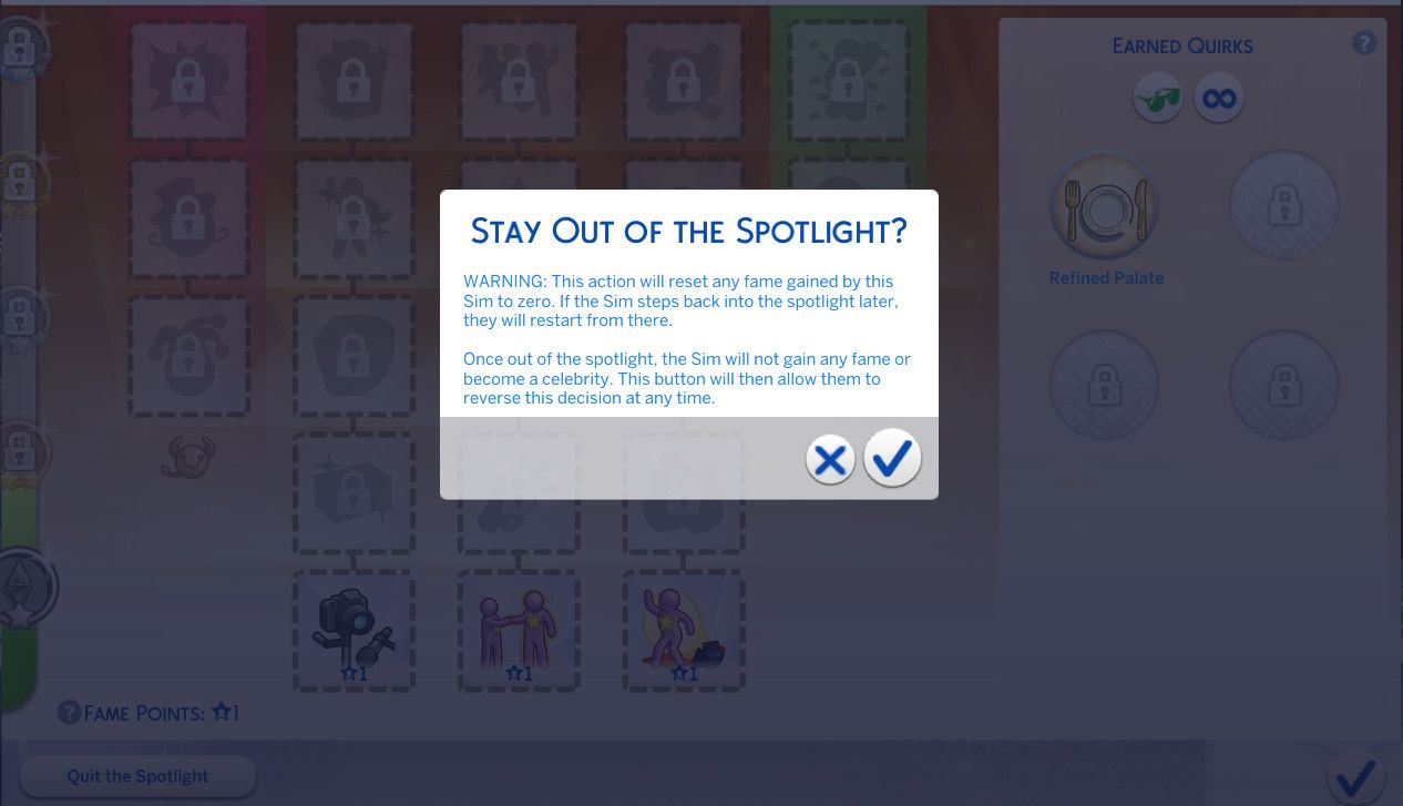 Quitting the spotlight panel The sims 4 screenshot
