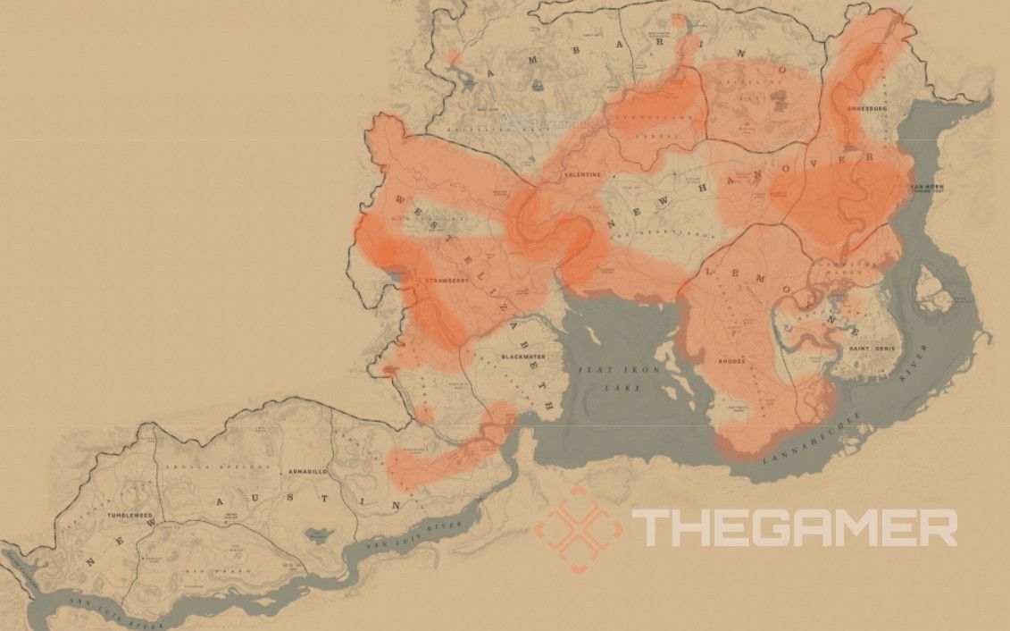 Red Dead Online Best Raccoon Hunting Locations   Racoon Map Locations In Red Dead Redemption 2 Online TheGamer Guide Custom Edit 1 