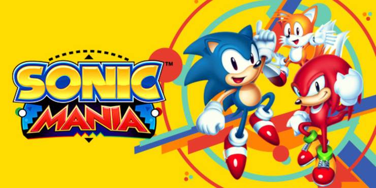 Sonic Mania Plus - Sonic, Tails, and Knuckles Posing On A Yellow Background