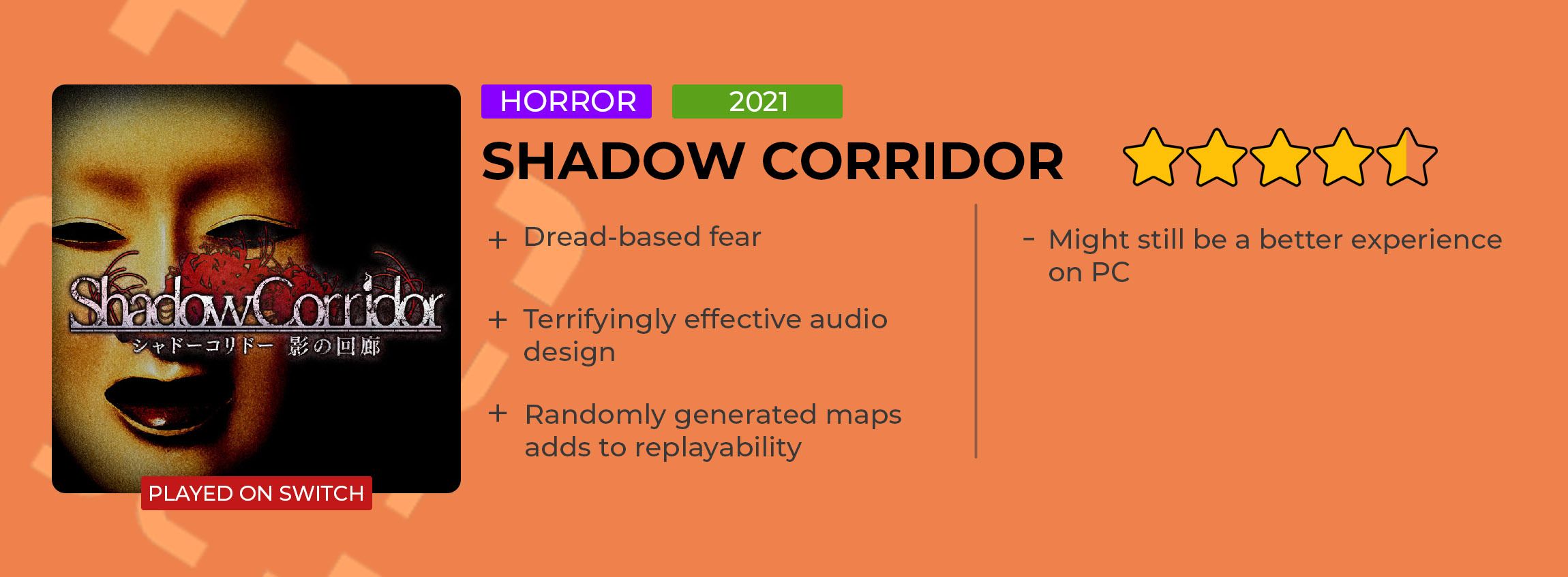 Shadow Corridor Review Card