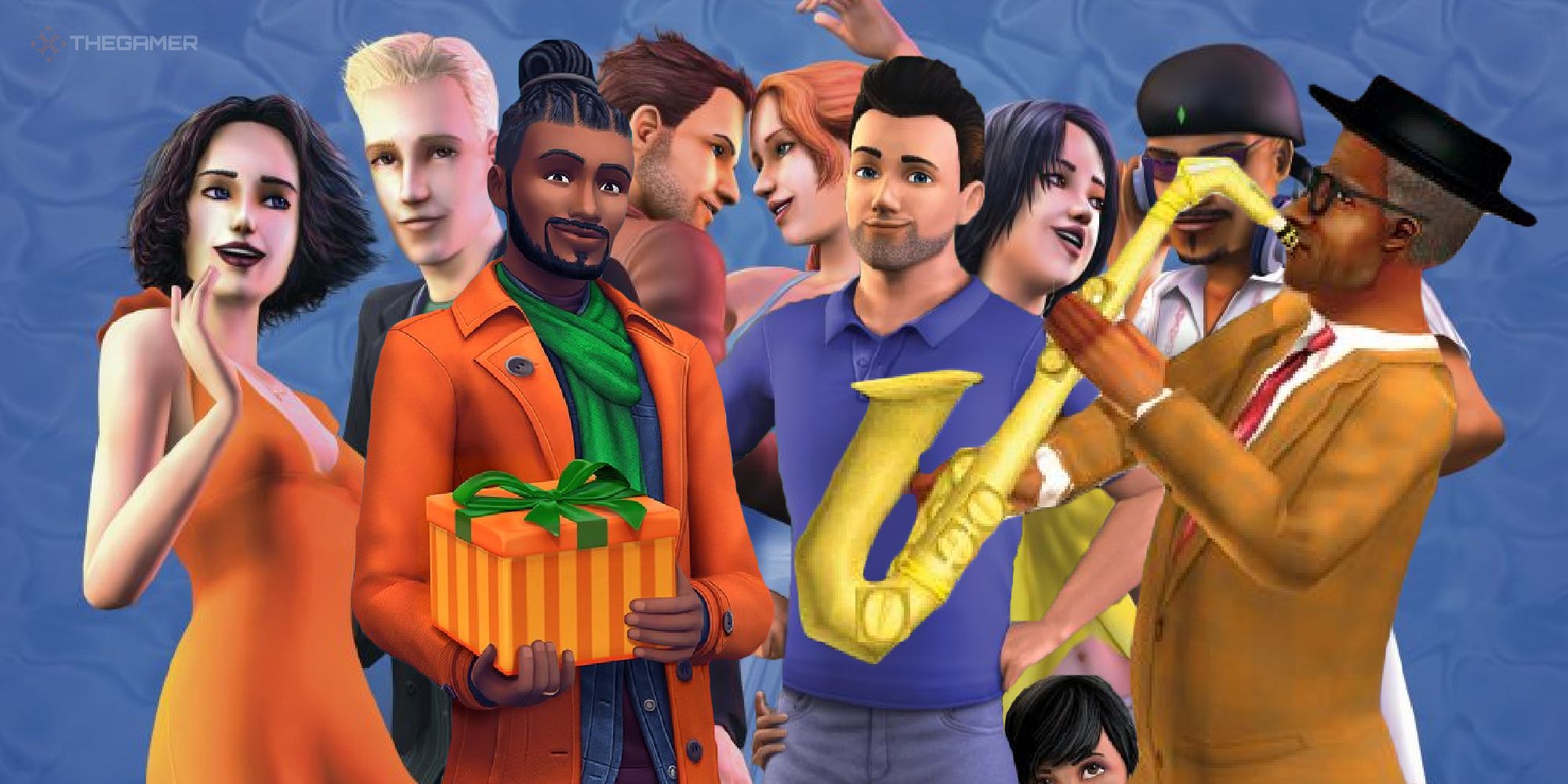 A group of diverse sims from all 4 games.