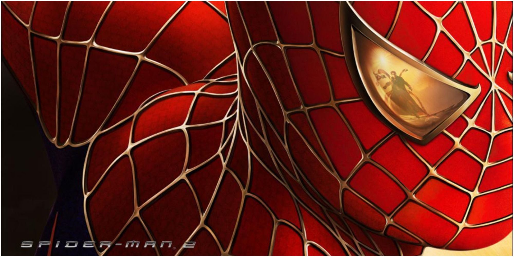 Spider-Man with a close up of Dock Ock for Sam Raimi's Spider-Man 2 movie tie-in game