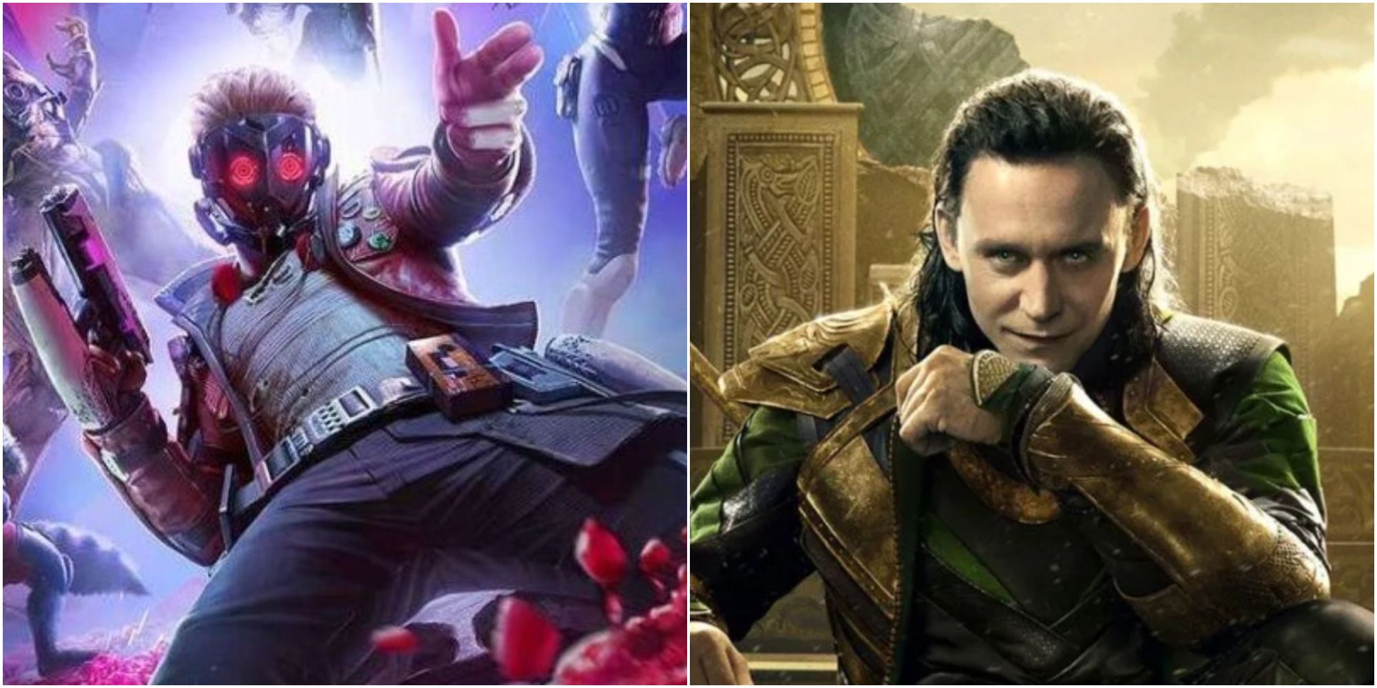 Star-Lord from Guardians of the Galaxy game and Loki from the MCU