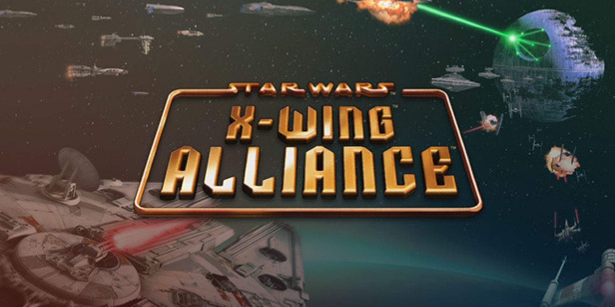 Star Wars X-Wing Alliance promotional game art title screen