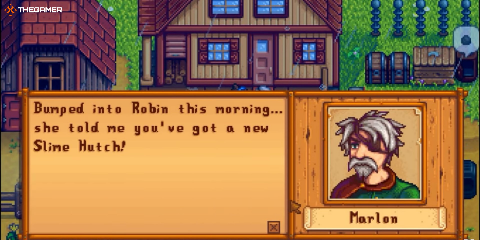 Stardew Valley - Talking to Marlon about the Slime Hutch