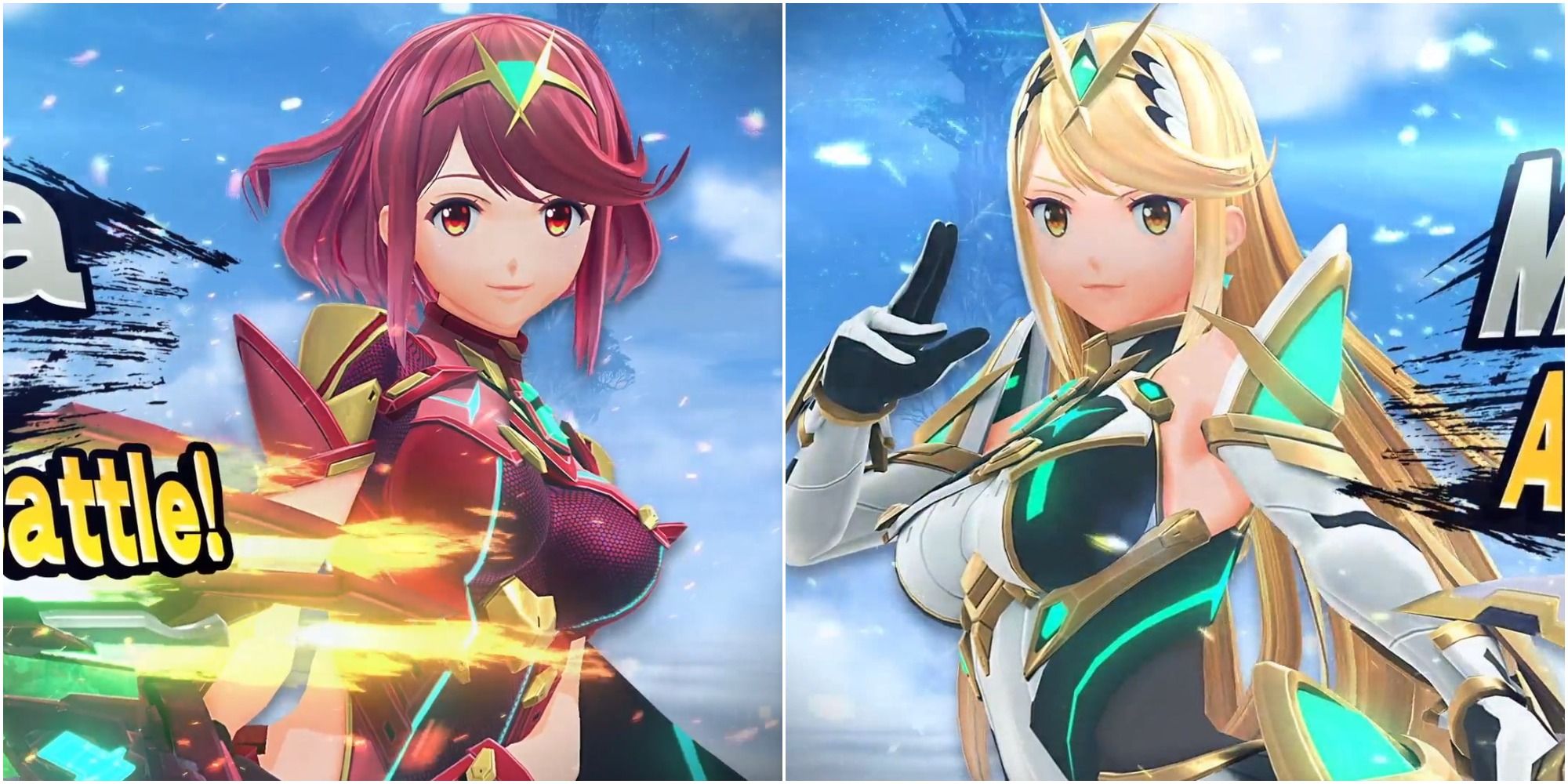Pyra and Mythra from Xenoblade Chronicles 2 As Guest DLC Characters in Super Smash Bros. Ultimate