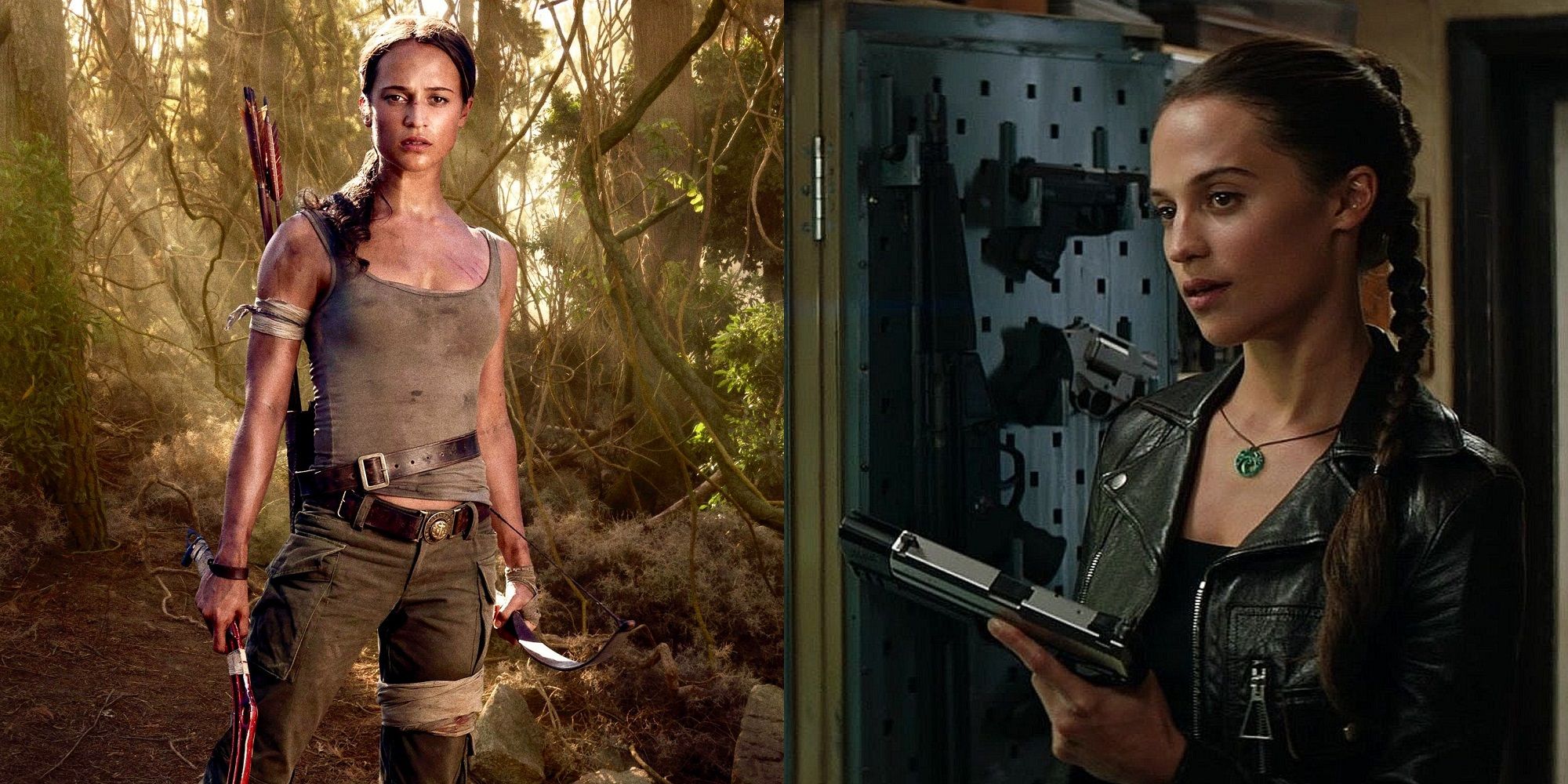 I only play for sport — ALICIA VIKANDER as Lara Croft, unused promo