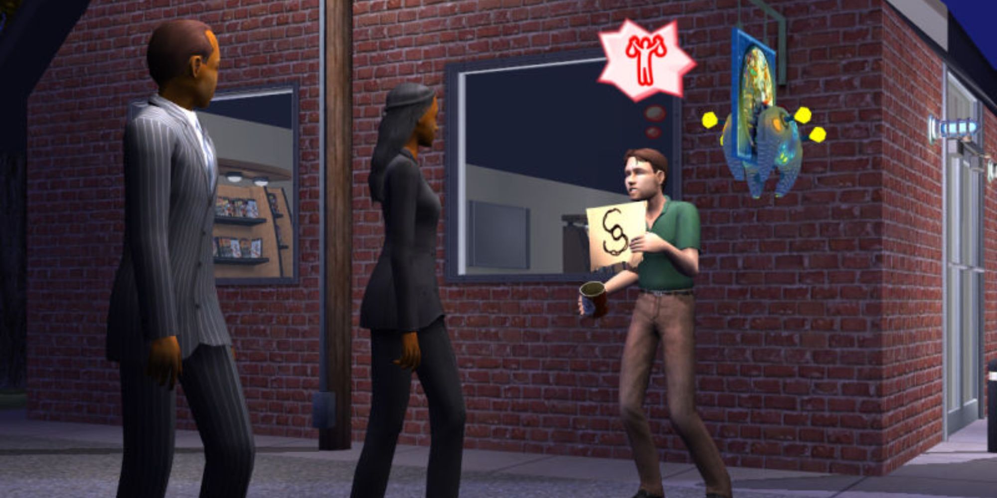 The Sims 2 homeless sim screenshot
