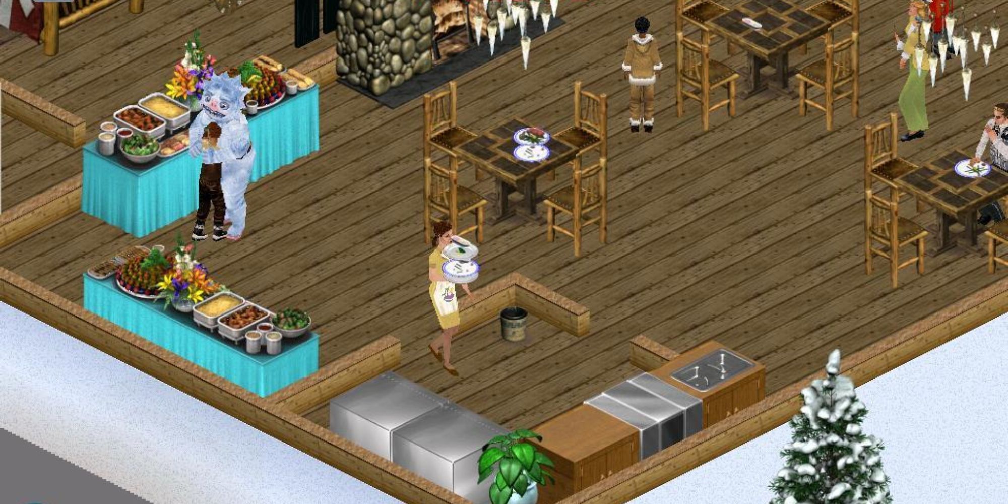 The Sims Screenshot in a restaurant 