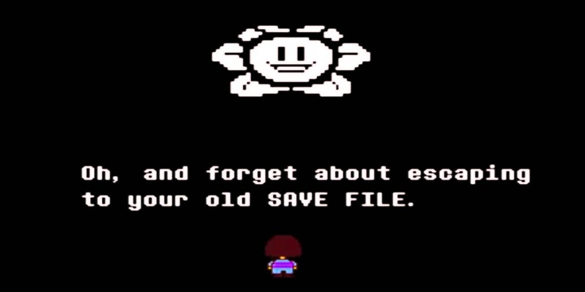 indie game Undertale Flowey and Frisk dialogue