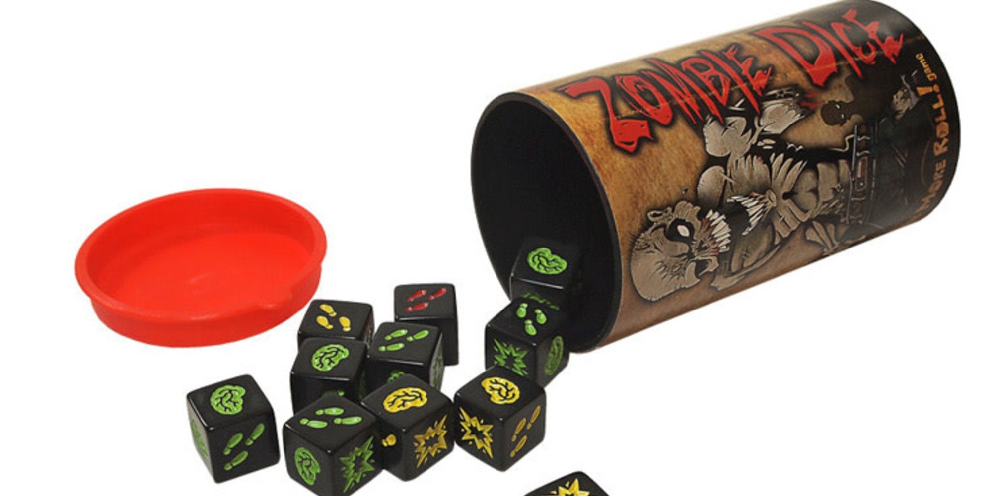 Zombie Dice Rolling Across The Table
