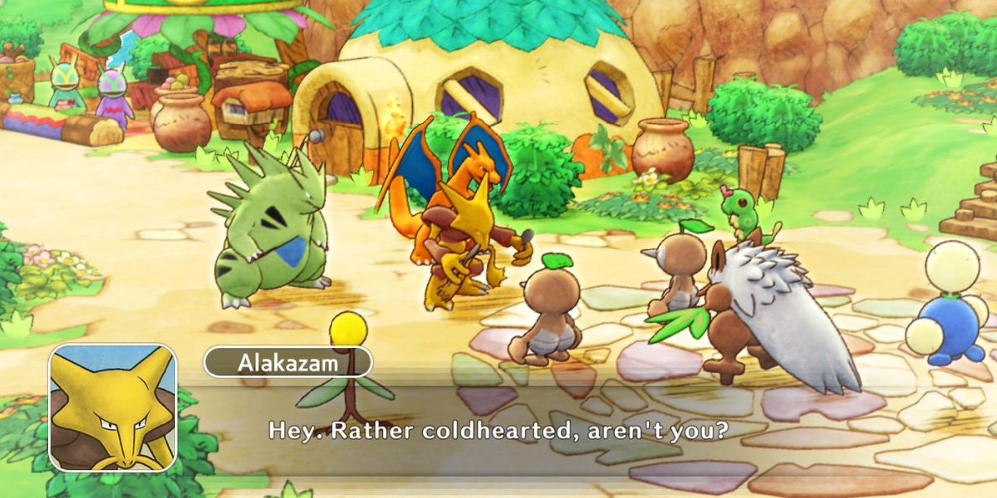 a group of pokemon in pokemon mystery dungeon
