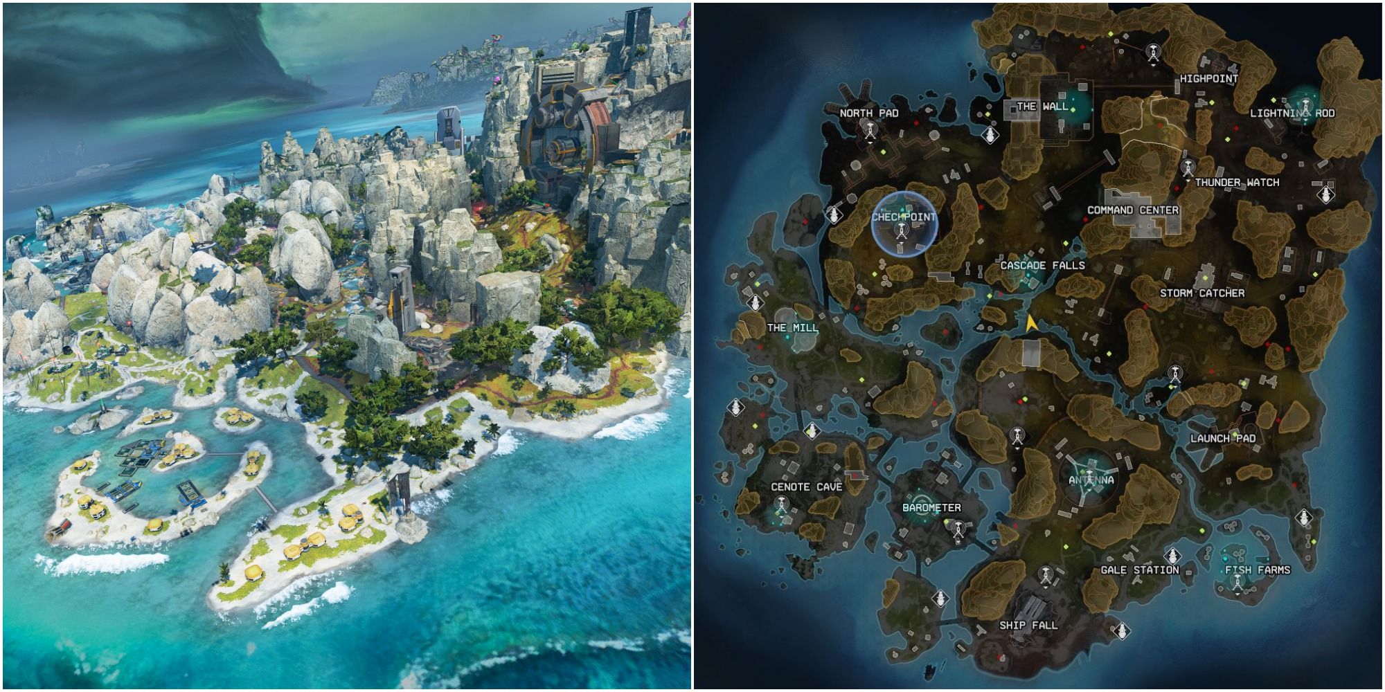 Apex Legends New Map Storm Point Drop Spots POIs to Land at