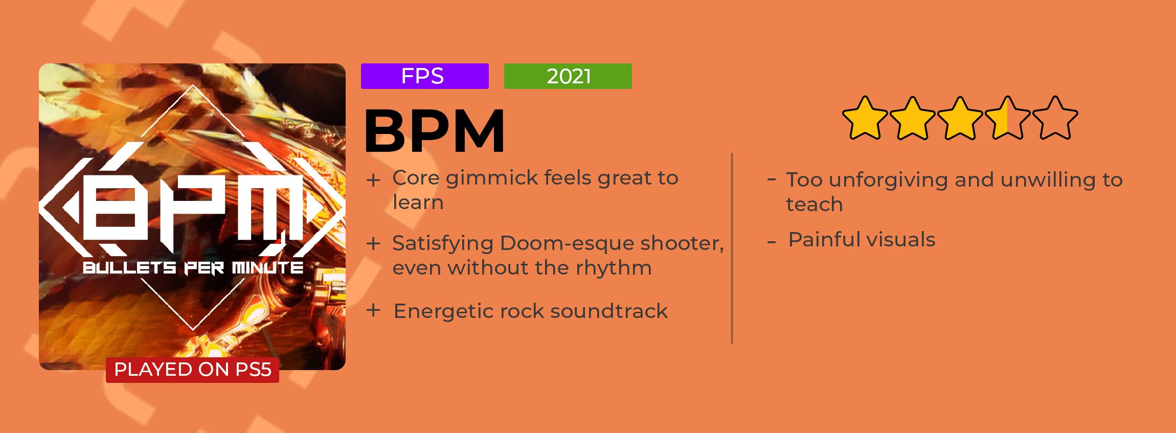 bpm review card