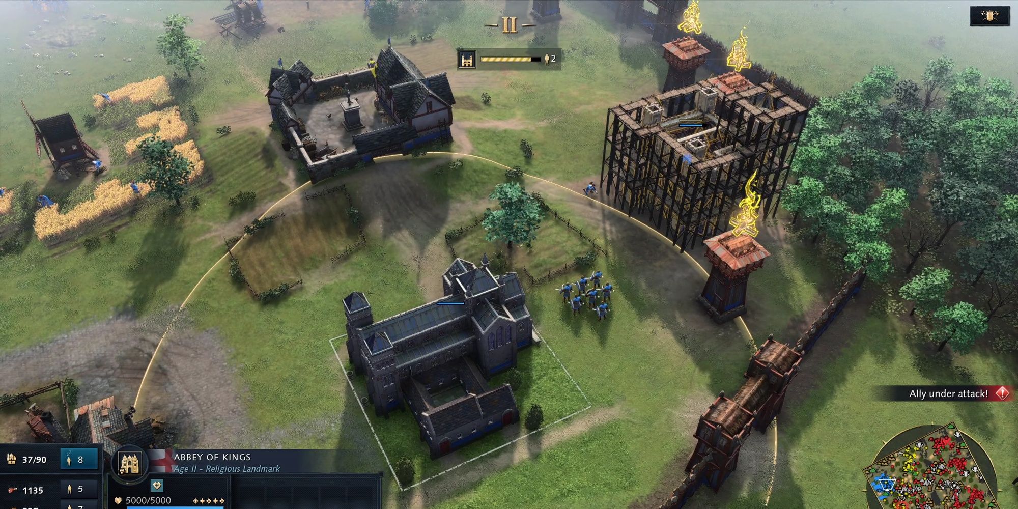Age Of Empires IV: Units Staying Inside Base In Guard Stance