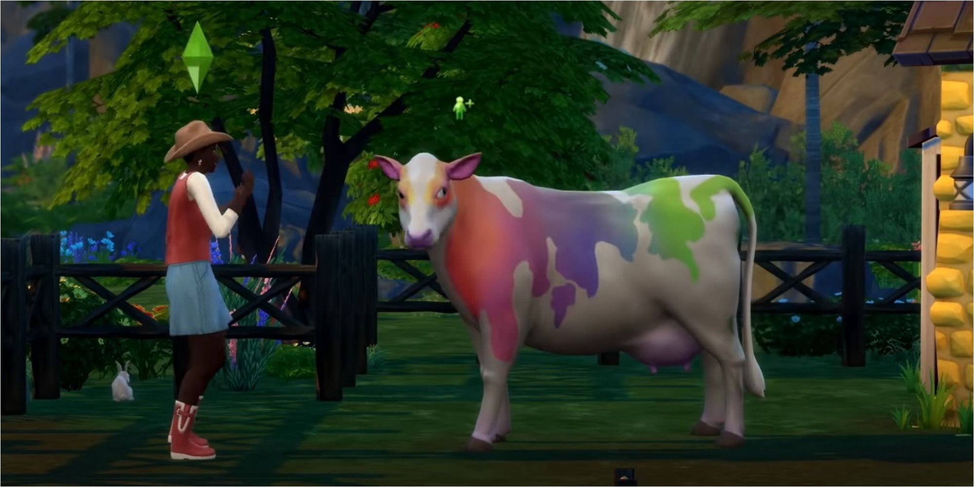 cows cottage living the sims