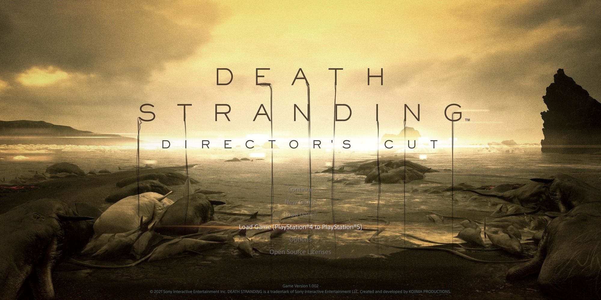 death stranding main menu