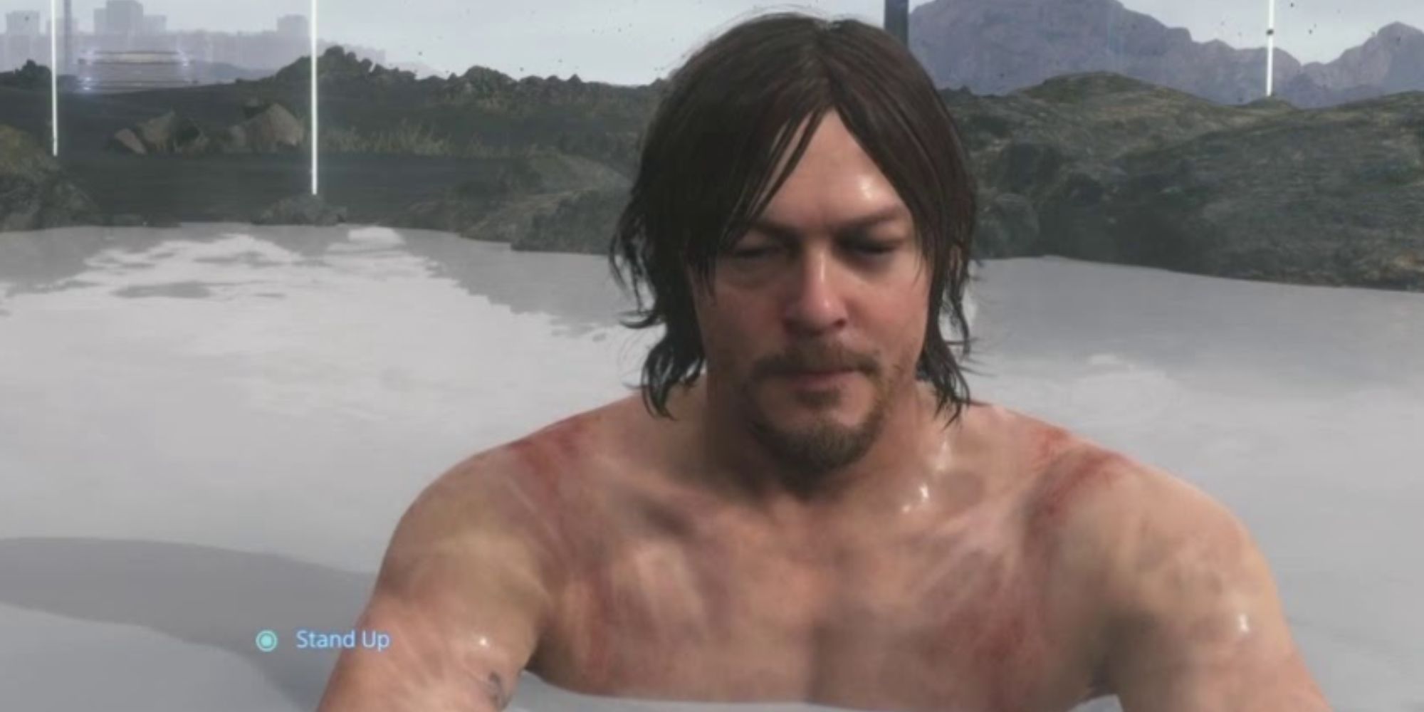 death_stranding_sam_porter_relaxing_in_hot_spring