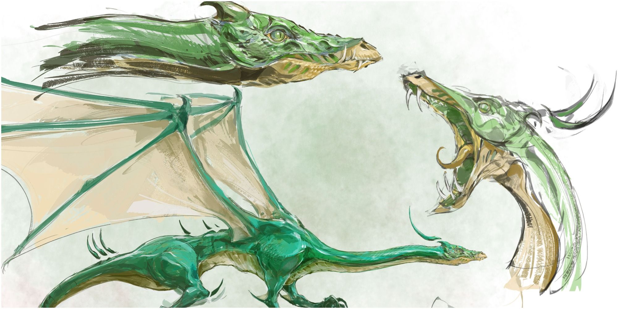 emerald dragon concept art dungeons & dragons