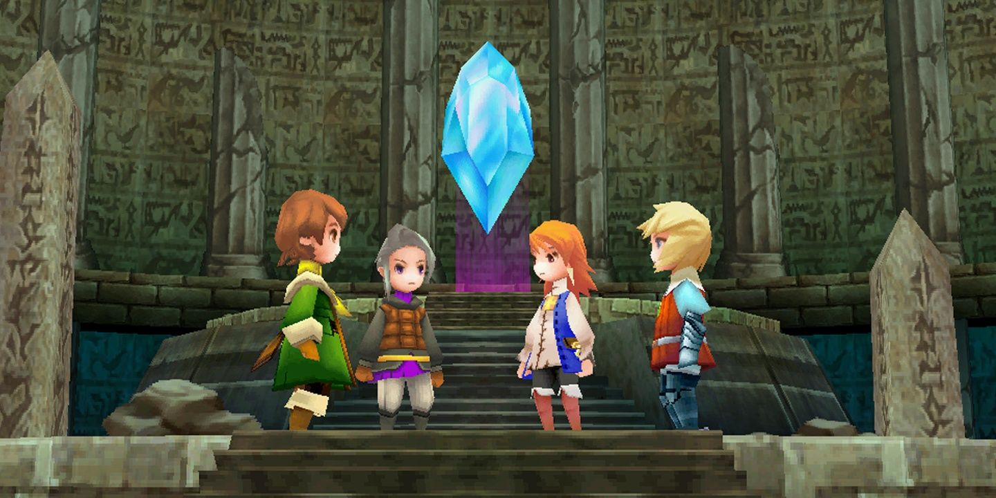 A screenshot showing gameplay in Final Fantasy III Remake