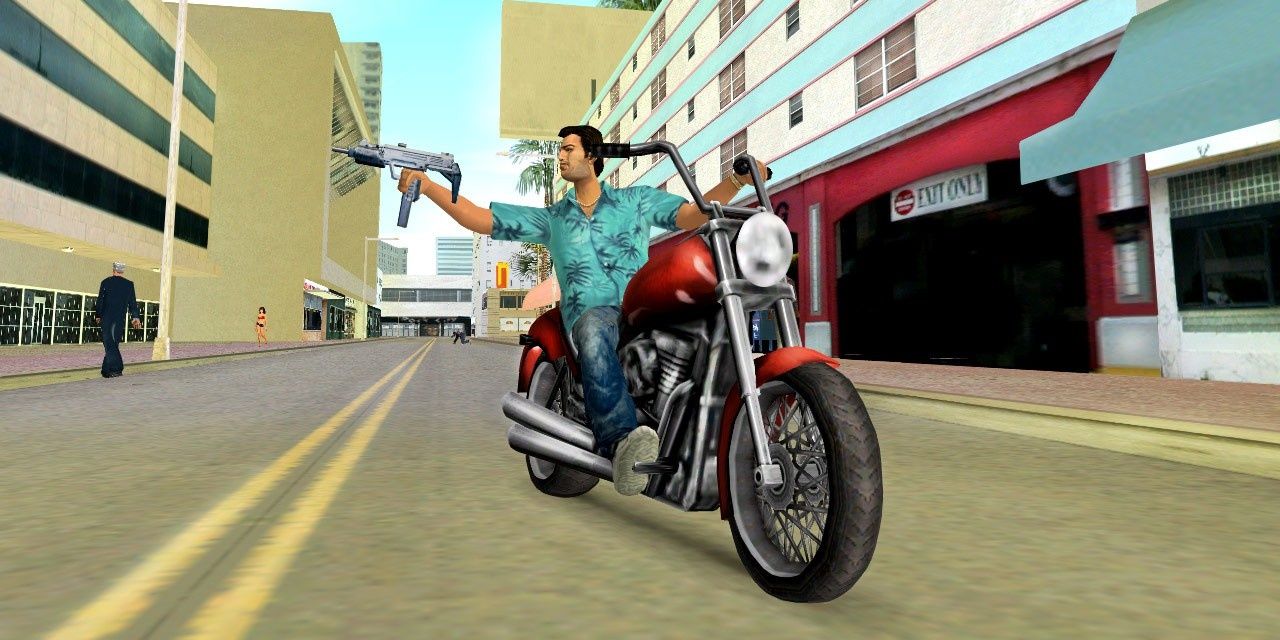 A screenshot showing gameplay in Grand Theft Auto: Vice City