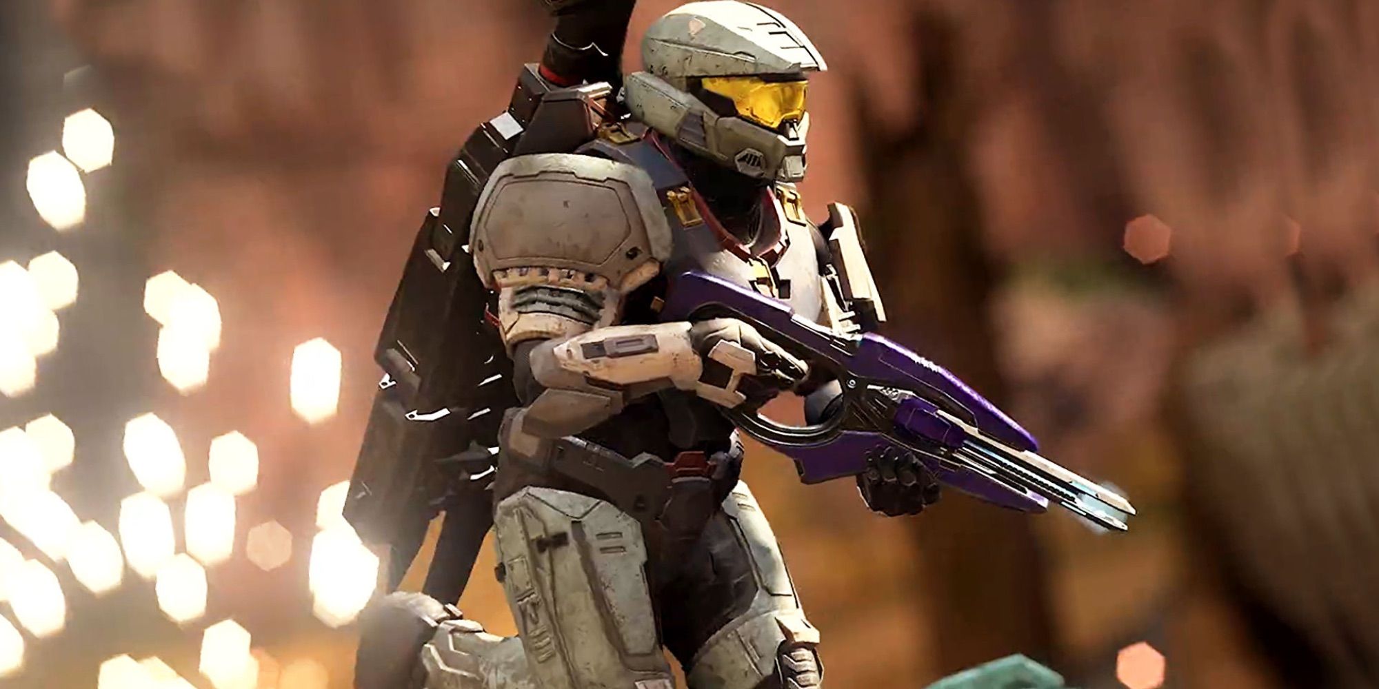 Spartan running with plasma rifle in Halo Infinite Technical Preview