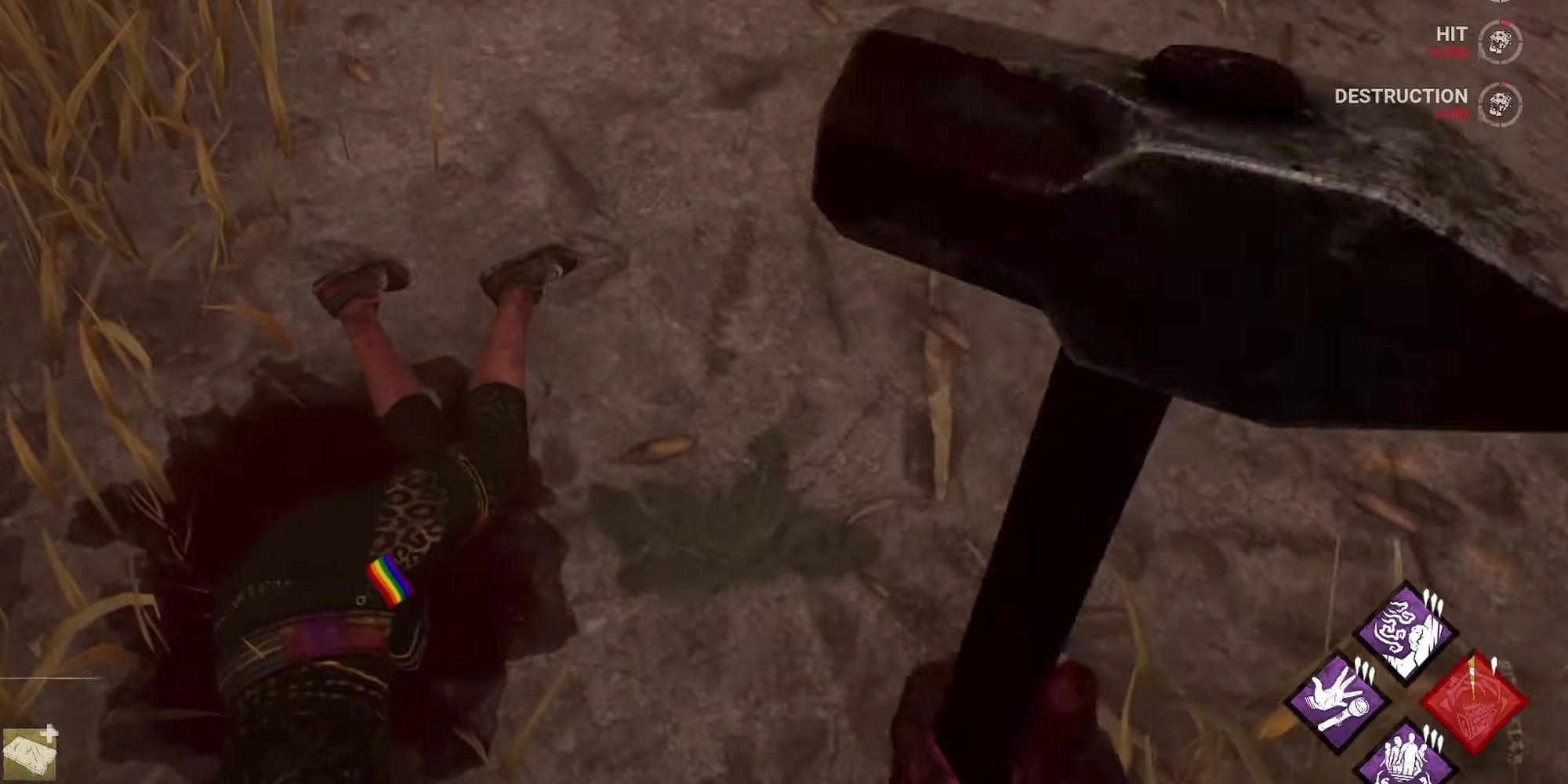 Dead By Daylight: Cannibal Using His Hammer To Down A Survivor