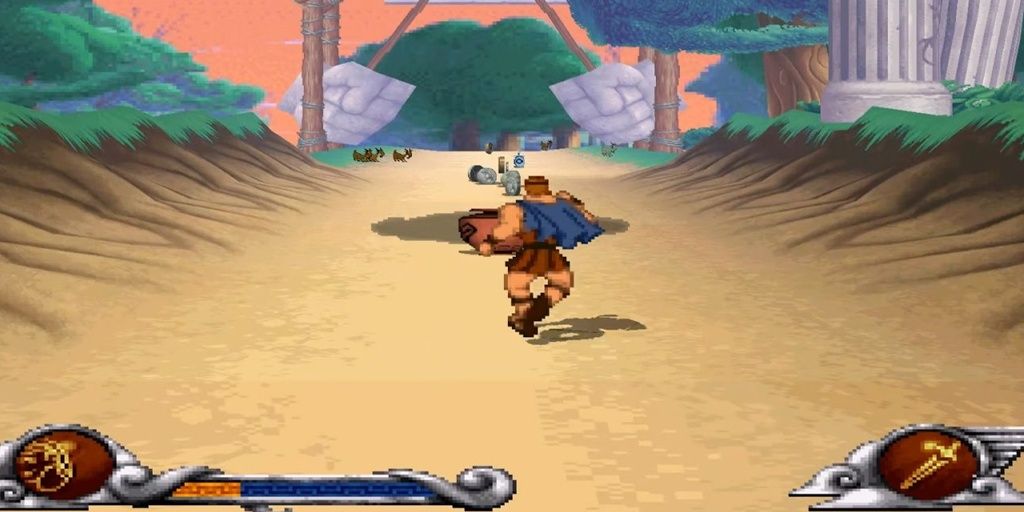 Disney's Hercules PS1 screenshot Hercules Running Rush Level 