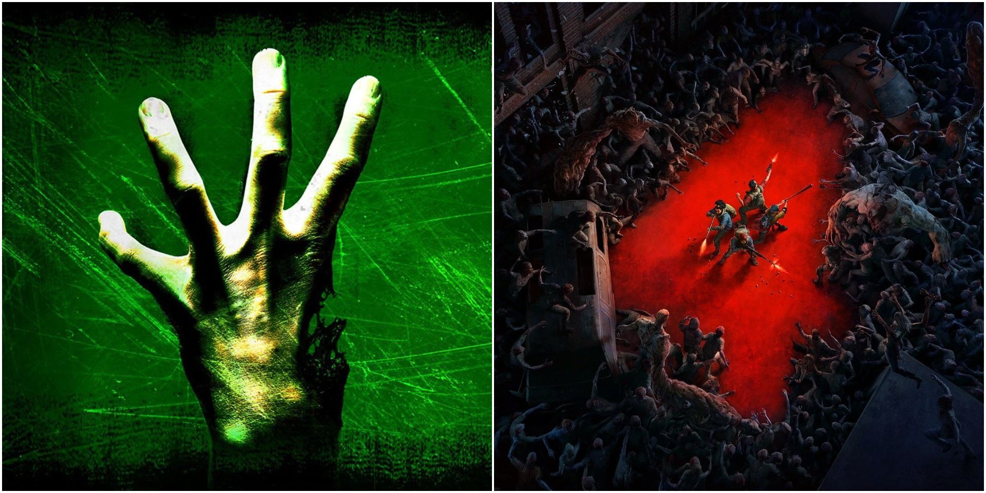 A collage showing cover art for Left 4 Dead and Back 4 Blood