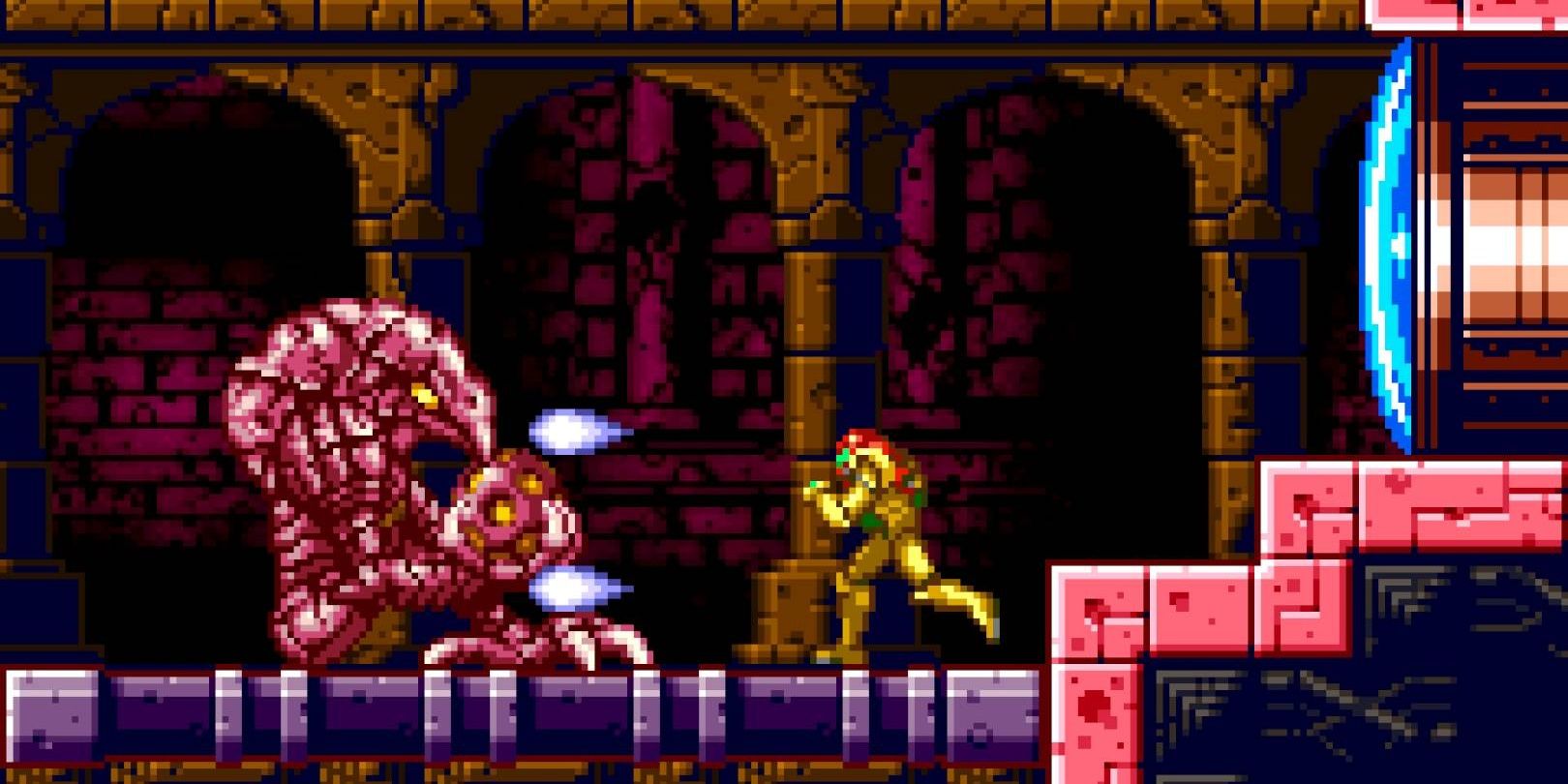 A screenshot showing gameplay from Metroid: Zero Mission